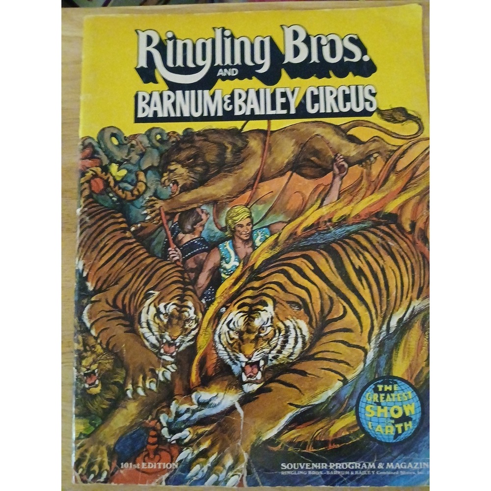 Vintage 1971 Ringling Brothers and Barnum Bailey Circus Program 101st Edition